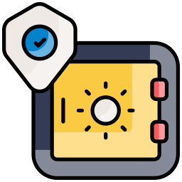 Bank safe icon