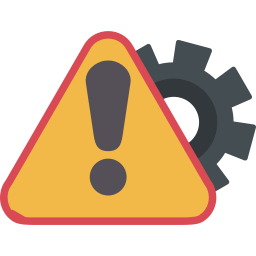 Warning sign icon