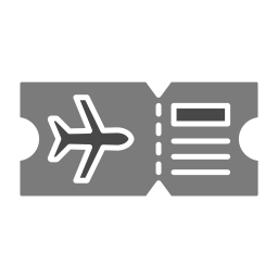 billete de avión icono