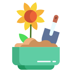 Flower pot icon