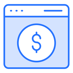 argent en ligne Icône
