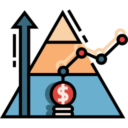 gráfico piramidal icono