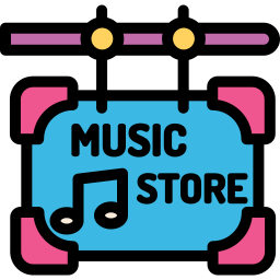 negozio di musica icona