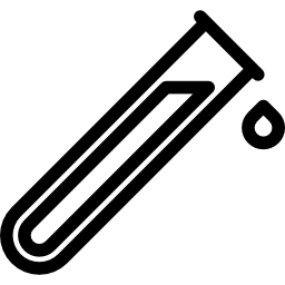 tubo de ensayo con líquido icono
