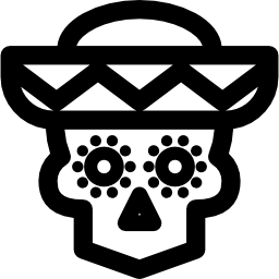 czaszka z kapeluszem ikona