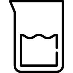 bekerglas met vloeistof icoon