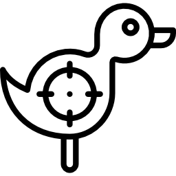 eend schieten icoon