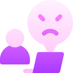 Angry customer icon