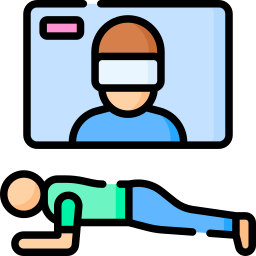gimnasio de realidad virtual icono