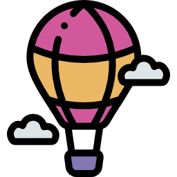 Hot air balloon icon