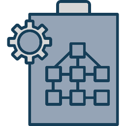diagramma organizzativo icona
