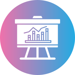 Business graph icon