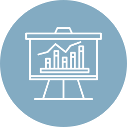 Business graph icon