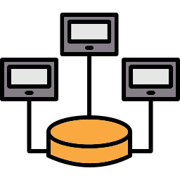 base de données distribuée Icône