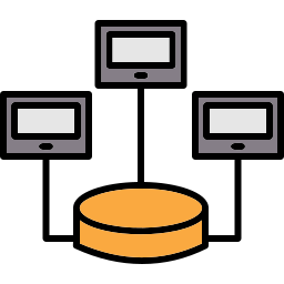 base de datos distribuida icono