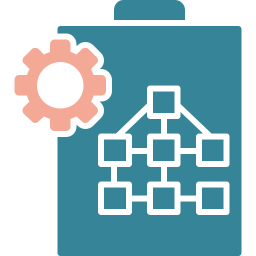 diagramma organizzativo icona