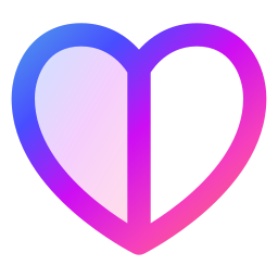 Heart half icon