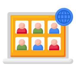 Online meeting icon