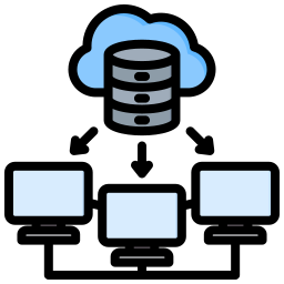 base de datos en la nube icono