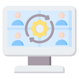 educación virtual icono