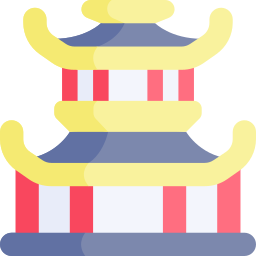 tempio cinese icona