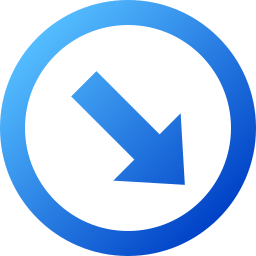 Down right arrow icon