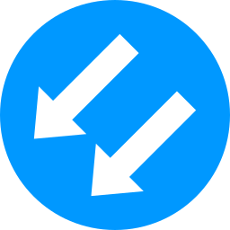 Down left arrow icon