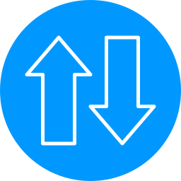 Up and down arrows icon