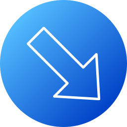 Down right arrow icon