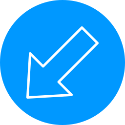 Down left arrow icon