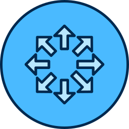 círculo de flechas icono