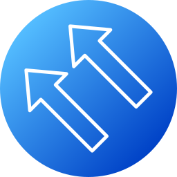 Upper left arrows icon