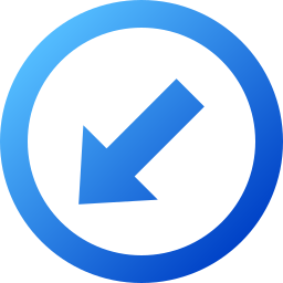 Down left arrow icon