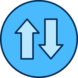 Up and down arrows icon