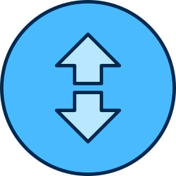 flecha arriba y abajo icono