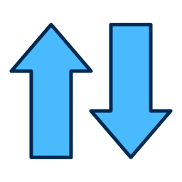 pfeile nach oben und unten icon