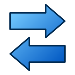 Left and right arrows icon