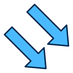 Down right arrow icon