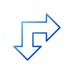 Right and down icon