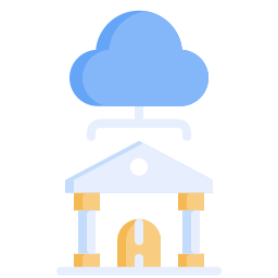 services bancaires en nuage Icône