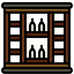 estante de vino icono