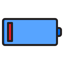 niedriger batteriestatus icon