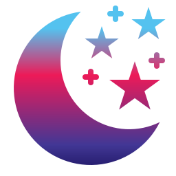 luna y estrellas icono