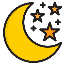 luna e stelle icona