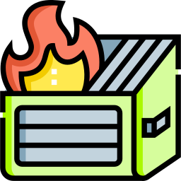Dumpster fire ikon