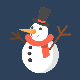 Cute snowman icon