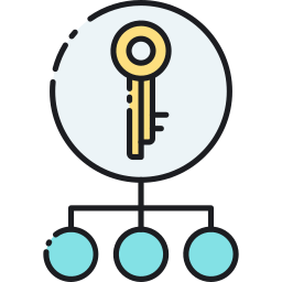 Asymmetric keys icon