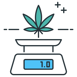 cannabis de ponderación icono