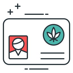 Medical cannabis card icon