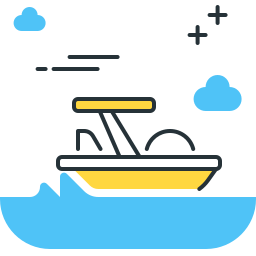 Water bicycle icon